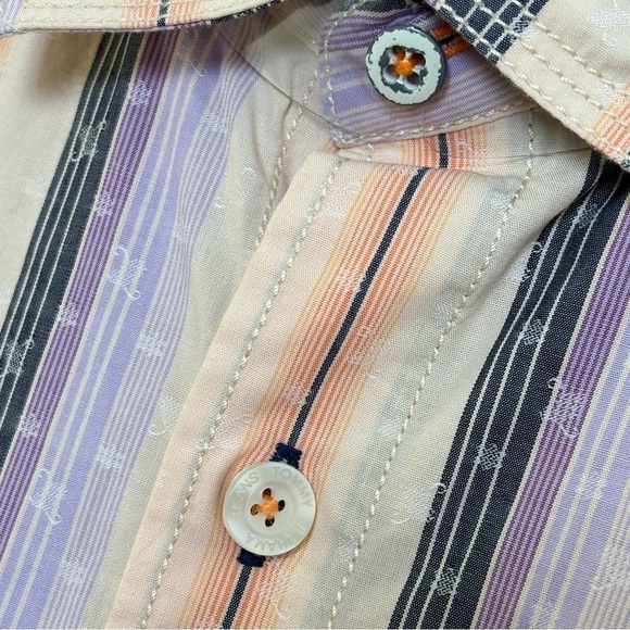 TOMMY BAHAMA Jeans Bars Stripes Sunburst Cotton L/S Button Down Shirt XXL NWT - Picture 6 of 15